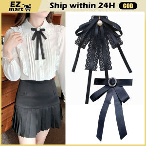 【Fast Shipping】 Women Bow Tie JK Japan Bows Tie Blouse Collar Pin School Uniform Shirt Bow Ribbon Bowtie Brooch Bow Tie Students Profession Blouse Dress Collar Flower Accessories