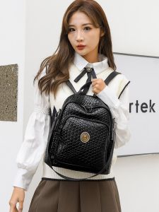 กระเป๋าเป้สะพายหลังผู้หญิง กระเป๋าเดินทางหนังนิ่มความจุขนาดใหญ่ กระเป๋าสะพายไหล่ข้างเดียว กระเป๋าใส่หนังสือ กระเป๋าสะพายไหล่แบบลำลอง