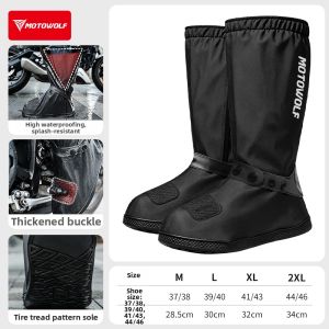 MOTOWOLF | Wear-resistant Slip-resistant Waterproof Motorcycle Shoe Cover
