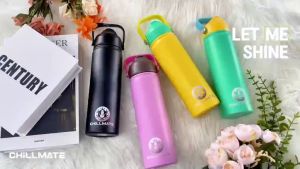 304 insulated cup stainless steel portable sports large-capacity 750ml water cup men and women high-color water bottle suction tube