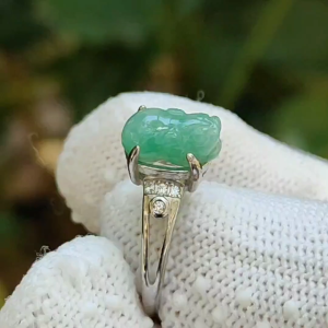 Wood Energy Pixiu Ring 🌱- Growth Catalyst (Sku: s925ring34)