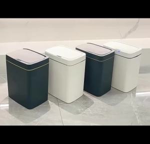 15L Non-Contact Smart Sensor Trash Can Automatic Touchless Waste Bin Eco-Friendly Electronic Bathroom Kitchen Green Household Ho