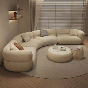 Modern Minimalist Cream Style Fabric Sofa Bubbles Ball New Model Living Room Reception Villa Hotel Sales Office Sofa