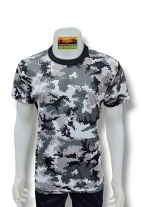 เสื้อยืดพราง เสื้อยืดพรางดิจิตอล ขาว ผ้าเรย่อนสปัน(Rayon Spun) เกรดไทย