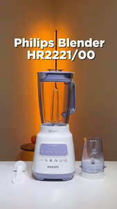 PHILIPS Blender HR2221 700W 2L Plastic Jar with 5 Speeds Pulse And Mill