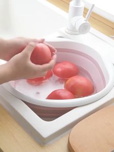 กะละมัง กะละมังพับได้ กะละมังซิลิโคนอเนกประสงค์ กะละมังล้างผัก ผลไม้ ซักผ้า ตั้งแคมป์ กะละมังแบบพกพา