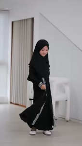 Vizar Collection - Abaya Hitam Anak | Gamis Anak Murah | Gamis Anak Satu Set