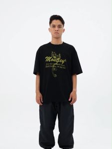 Moutley Kaos Pria Lengan Pendek Oversized Fit Katun 16s