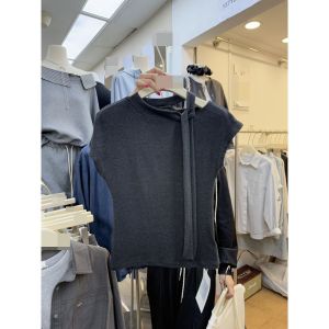 Ultra-Hand Feel Modal Cotton Black Neck Hollow out Short Sleeve T-Shirt Women Summer Slim Fit Short Style Shoulder Top