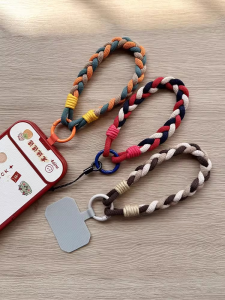Dopamine Short Cotton Phone Lanyard Hand-Carry Anti-Lost Wristband Accessories