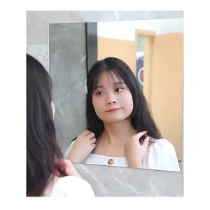 Gương Treo Tường toàn thân chống vỡ soi 20cm Quảng trường Không cần khoan tường Phòng tắm tủ quần áo khâu-HAUSE