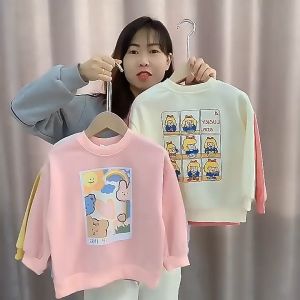 Magic Selection Kids Jacket Cotton Casual Sweet Pullover Sweat Cute Shirt Loose Fit Long Sleeve for Girls (2-10 Years)