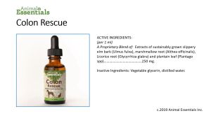 Animal Essentials Colon Rescue | Digestive Diarrhea Support | Holistic Healthcare for Dogs & Cats