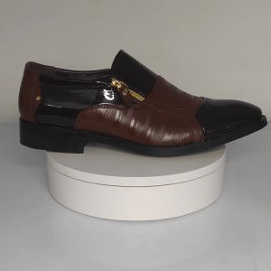 Prikol British Klasik Sepatu Pantofel Pria Pantofel Tanpa Tali Hitam Sepatu Resleting Kerja Kantor Murah Anti Slip 076