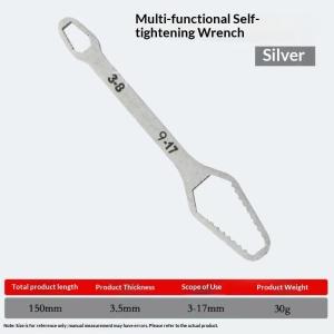 Self-Tightening Double Ended Universal Wrench 3-17mm 8-24mm Lightweight Portable Spanner for Travel Car Emergency Kit