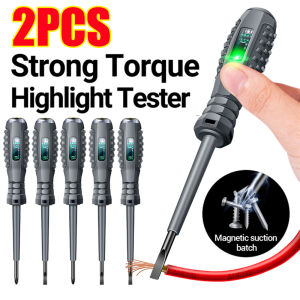 2 cái đo điện áp điện tử bút AC Non-Contact cảm ứng Bút thử điện Vôn kế Detector điện tua vít có rãnh chỉ số
