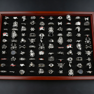  10/20/23/45Pieces Retro Punk Skull Eye Rings Set For Women Mix Style Fashion Vintage Spider Flower Skeleton Jewelry Party Gift