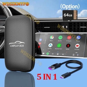 5 in 1 Smart Ai Box TV BOX Plug&Play Wireless Android Auto Carplay Adapter 2G+16G Android system Navigation For Netflix YouTube