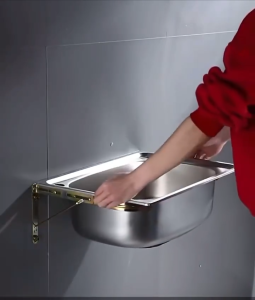 Clearance Sale❗ kitchen sink set stainless steel sink 45×37cm/40×35cm Wall-mounted and easy to install Punch-free 100% rust-free No deformation kitchen sink Outdoor sink [Factory straight out Quality assurance]