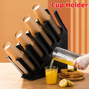 Thickened Diagonal Four Grid Coffee Milk Tea Cup Holder Disposable Paper Cup Storage Rack Desktop Organization