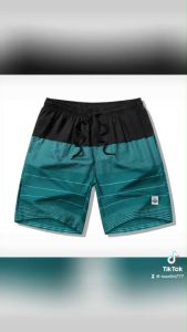 8057#Summer panlalaki shorts striped color block casual multi-pocket design beach shorts Menswear Day