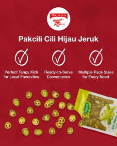 Pakcili Cili Hijau Jeruk – Pickled Green Chilies | Halal | 400g / 1.5kg