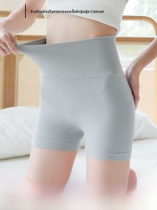 MiiOW | กางเกงชั้นในแบบมีสายรัดเอวสูงสำหรับผู้หญิงในฤดูร้อน กางเกงขาสั้นทรงเอวสูงป้องกันแสงสะท้อน กางเกงบ็อกเซอร์แบบแบน 2-in-1 กางเกงชั้นในสำหรับผู้หญิง