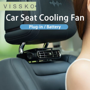 VISSKO Car Headrest Cool Fan 3000mAh Small Air Conditioner 3 Speeds Adjustable Electric Air Fan Protable Summer Car Accessories