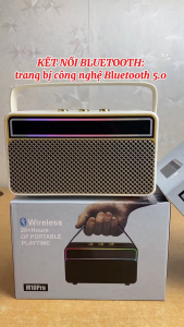 Loa Bluetooth Bass Cực Mạnh Loa Bluetooth Không Dây M10 Có Thẻ Nhớ SD Di Động Ngoài Trời,360 Độ Loa siêu trầm