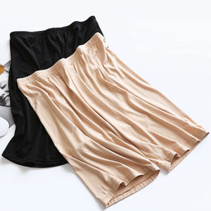 plus Size Safety Pants High Waist Ice Silk Bottom Shorts Womens Underwear Comfortable Breathable Modal Fabric Lace Edge