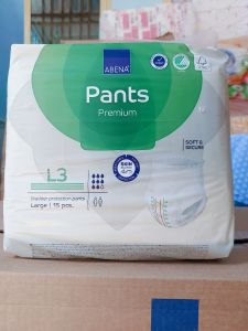 Tã quần Người Lớn Abena size L3 (15 miếng/gói 2400ml nước vòng bụng 100cm-140cm )