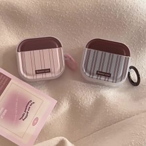 AirPods Pro 3 Bluetooth Earphone Case Brown Stripe Color Block Case For AirPods Pro 3 AirPods 4 3 2 1 Pro Shockproof AirPods Case