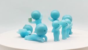 Bandai | Surprise Gift Bathroom series multiple doll green noctilucent mysterious blind box action figures decoration model for toys