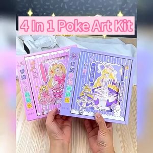 4 In 1 Poke Art Kit Painting Dress Up Sticker Creative DIY Toys For Kids Art & Craft Stiker Kanak-Kanak 戳戳乐