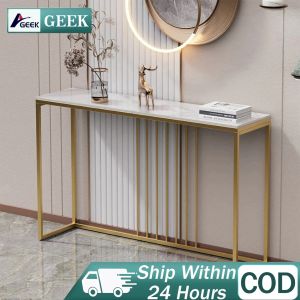 GEEK Console Table Nordic Modern Slim Narrow Console Table Minimalist Home Foyer Storage Table