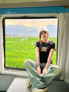 Street Style Embroidered Short Sleeve T-Shirt Womens Slim Fit Summer Trendy Cotton Top Ethnic Flavor Casual round Neck Tee