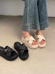 Fashion women slipper wedge thick bottom sandals for women