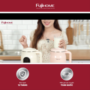 Máy làm sữa hạt đa năng 1.5L Fujihome SM826 Nhập Khẩu 8 chức năng nấu cháo sinh tố đun sôi điều khiển cảm ứng