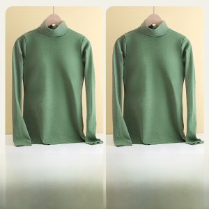 MiiOW | Womens Long Sleeve Fleece Lined Thermal Shirt Small Stand Collar Autumn Winter Warm Base Layer Top Casual Style Solid Color