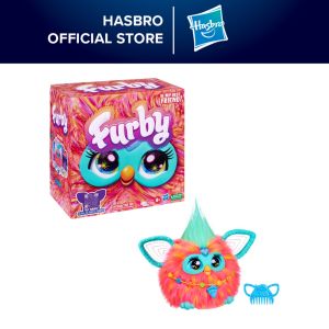 Furby Coral 15 Fashion Accessories Interactive Plush Toys for Kids Ages 6+ Voice Activated Animatronic