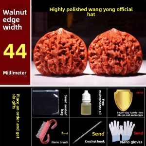 Wenwu Walnut Handplay King Lion Head Official Hat Patterned Amulet Modern Woodwork Jewelry for Men Online Exclusive Ten Quality