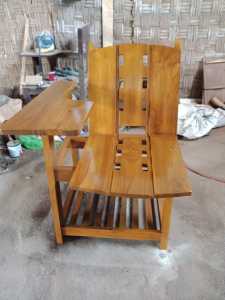 Kursi belajar kursi kuliah kursi kampus full kayu Murah Terbaru