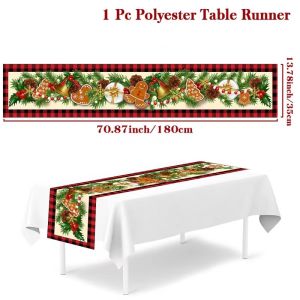 VIKAMA Christmas Table Runner Decorations Atmospheric Christmas Table Flag Christmas Christmas Gifts New Year Decorations