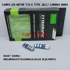 SEPASANG LAMPU LED T10 6 TITIK JELLY LUMINOS NINE UNTUK SEINSENJAPLAT NOMOR MOTOR DAN MOBIL