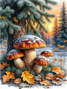 500/1000/1200/2000PCS Jigsaw Puzzle Beautiful Maple Leaves And Mushroom Scene For Adults Perfect For Quiet Evening Activity