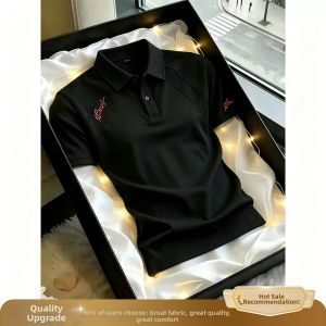 ZHUOCAN | American Heavyweight Embroidery Boxy Stylish Short Sleeve Polo Shirt