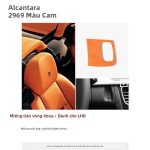 ALCANTARA | Miếng Dán Trang Trí Lỗ Khóa Bảng Điều Khiển Trung Tâm Alcantara Cho Audi A4 B8 A5 2009-2016 Chất Liệu Da Lộn Phụ Kiện Trang Trí Nội Thất Ô Tô