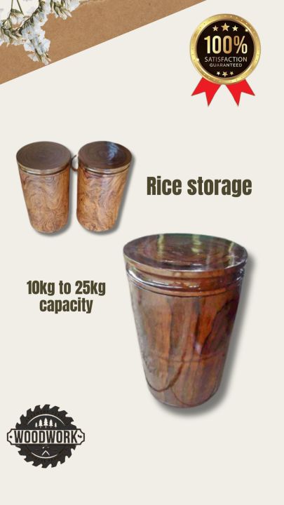 Rice Storage 5kg to 25kg capacity ( ONHAND ) MAGKONO KAHOY | Lazada PH