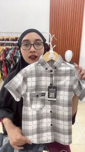 GK014 Atasan Baju Kemeja Motif Anak Pria Lengan Pendek Full Printing 2 3 4 5 6 7 8 9 10 Tahun COD