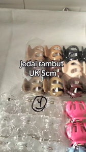 3pcs Jedai 5cm Cakar 3 Jepit Rambut Besar Jepitan Badai Aksesoris Remaja Wanita Dewasa